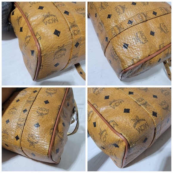 ***SALE ALERT****Authentic VINTAGE  MCM Cognac Full Zip Shoulder Bag - Picture 10 of 13
